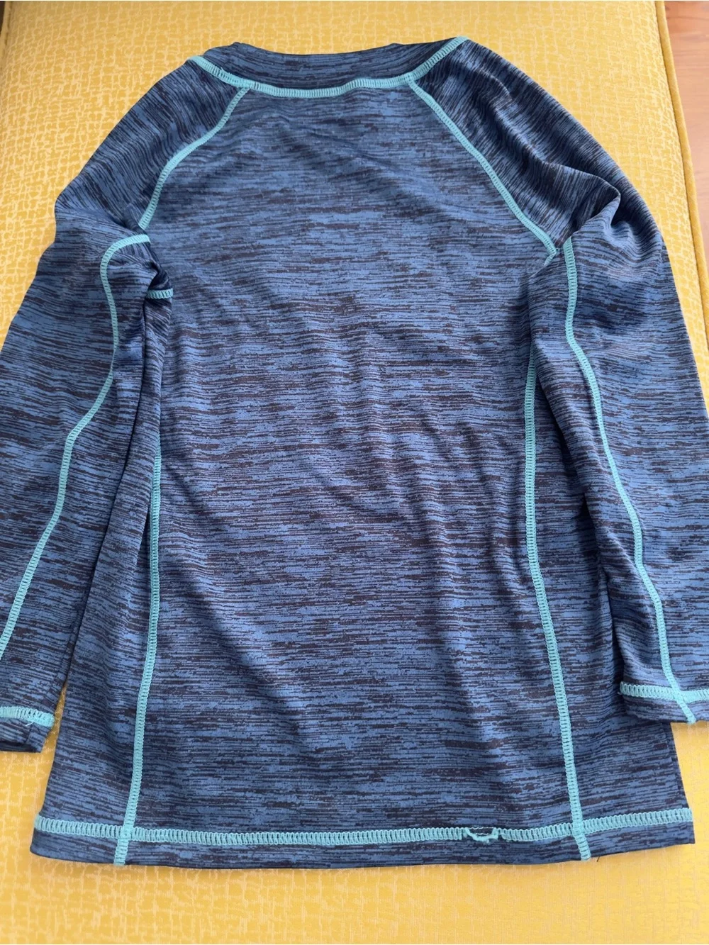 Hang Ten Boys  Swim UV50/Rash Guard - Navy with Teal Stitching